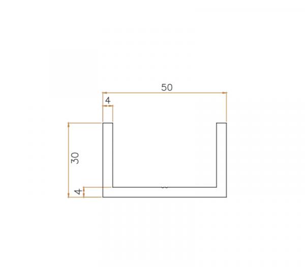 U-Profil 50x30 EN